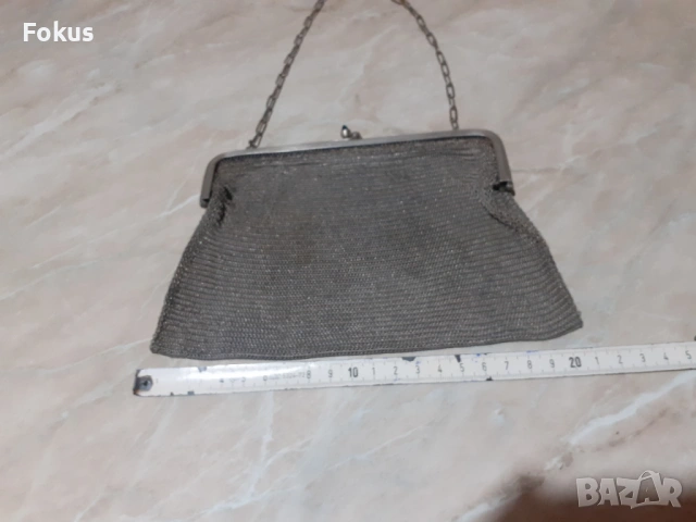 Стара градска дамска метална чантичка портмоне 19 в. Alpacca, снимка 5 - Антикварни и старинни предмети - 53267124