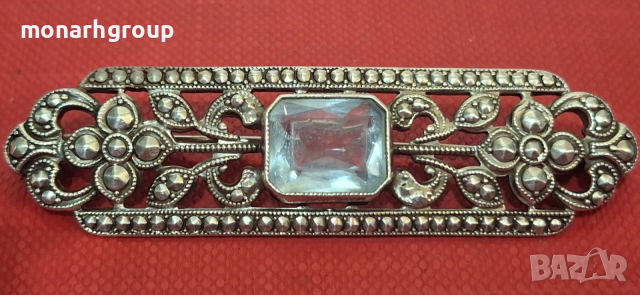 Сребърна брошка , снимка 2 - Колиета, медальони, синджири - 53872260