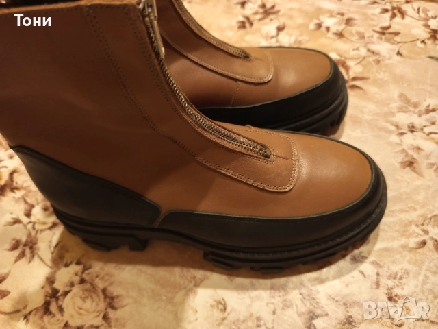 Нови Дамски Боти Изцяло от Естествена Кожа 38, снимка 5 - Дамски боти - 52684139