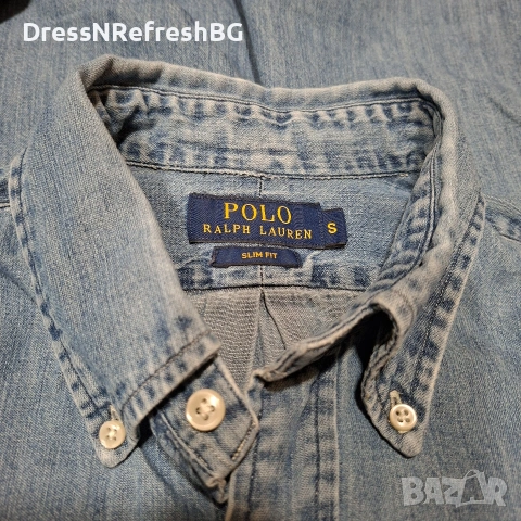 Мъжка дънкова риза Polo Ralph Lauren - Slim Fit, размер S, снимка 7 - Ризи - 53772901