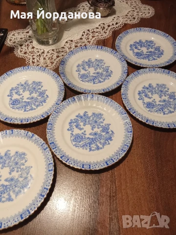 Чинии за предястие, фин костен порцелан  в японски стил диаметър 19 см., снимка 4 - Чинии - 51194908