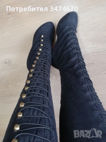 Дамски ботуши много високи (друга ръка, размер 38)., снимка 7 - Дамски ботуши - 52147462