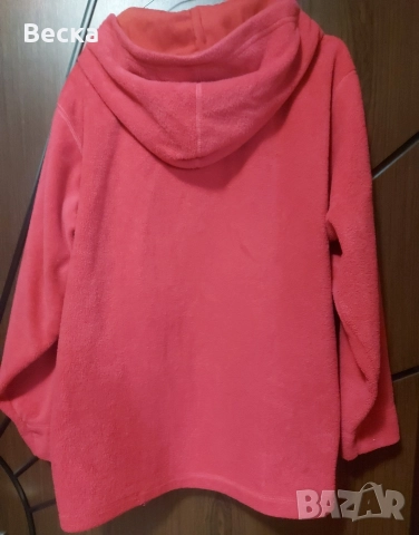 Дамски суичър – розов, с качулка, размер XL, снимка 3 - Якета - 52953474