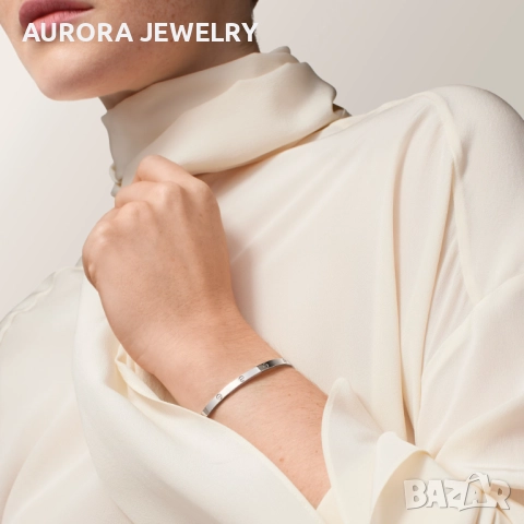 CARTIER Love White Gold Small Model Гривна с Отверка, снимка 11 - Гривни - 52870306