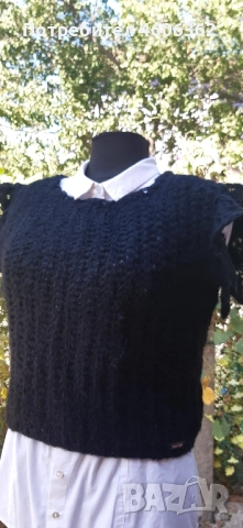 ръчно изплетен пуловер мохер, снимка 6 - Блузи с дълъг ръкав и пуловери - 51855491