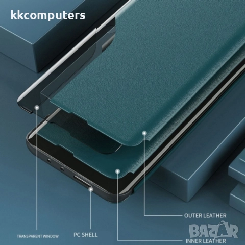 Xiaomi Poco C55/Redmi 12C/Redmi 11A Window Кожен Калъф и Протектор, снимка 4 - Калъфи, кейсове - 52624430