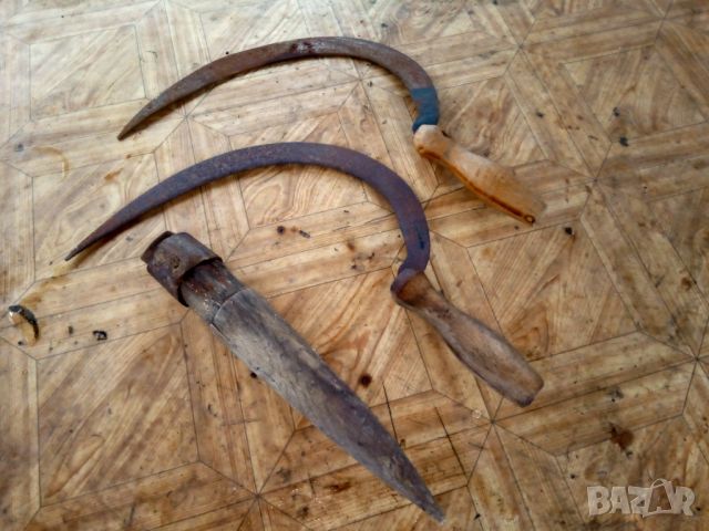 Стара ножица ,сърпове - декор, снимка 2 - Антикварни и старинни предмети - 46259516