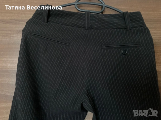 Дамски елегантен панталон на райета с ръб, снимка 6 - Панталони - 53918362