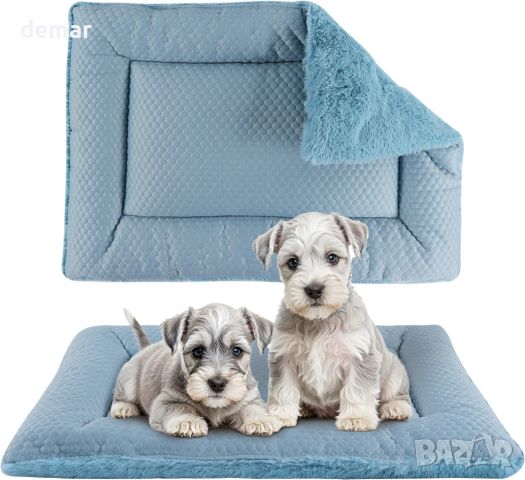 BVAGSS Мека постелка за легла за кучета, миеща се, за малки и средни кучета XH080, 76x50 см, синьо, снимка 1 - За кучета - 46447915