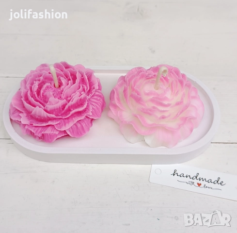 Соеви свещи и букети от восъчни цветя, снимка 5 - Декорация за дома - 52158455