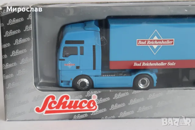 SCHUCO H0 1/87 MAN TGA  КАМИОН МОДЕЛ ТИР ИГРАЧКА, снимка 2 - Колекции - 49209629