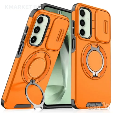 Samsung Galaxy S24 FE 5G Удароустойчив Ring Holder Калъф и Протектор, снимка 4 - Калъфи, кейсове - 47753931