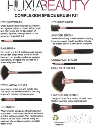 Професионален комплект четки за грим, снимка 3 - Козметика за лице - 49959579