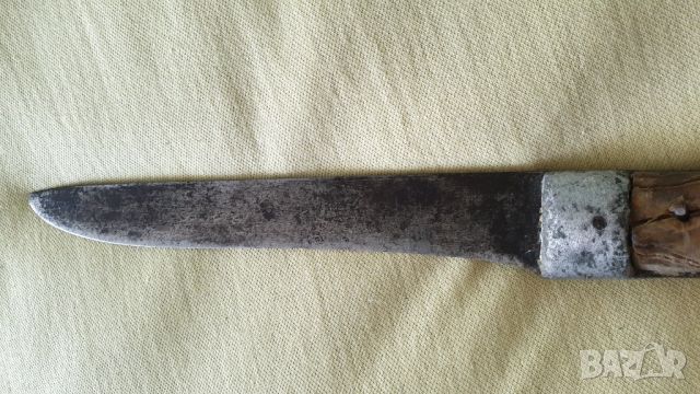 Стар кован нож с кокалени чирени, снимка 3 - Антикварни и старинни предмети - 45698549
