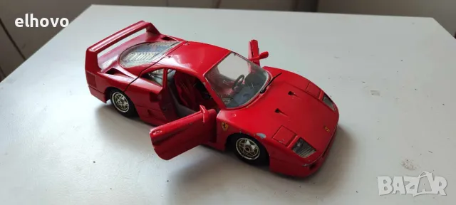 Метална количка Ferrari F40 (1987) Burago 1/24, снимка 7 - Колекции - 47140996