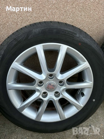 Оригинални Алуминиеви джанти 16 5х112 със летни гуми 205 55 16 дот 23г , снимка 4 - Гуми и джанти - 54118374