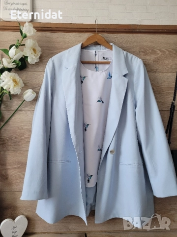 Светло син блейзър сако, снимка 7 - Сака - 51795822