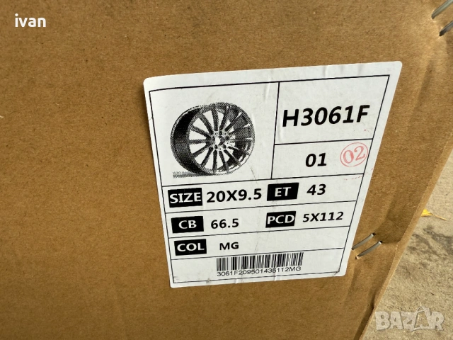 4 бр. чисто нови алуминиеви джанти спорт пакет Mercedes 20'' 5x112 , централен отвор 66.5, снимка 9 - Гуми и джанти - 53039945