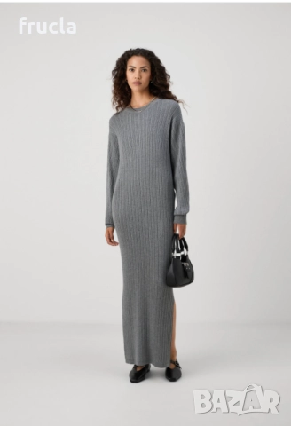 Плетена Дълга Роля Сиво 