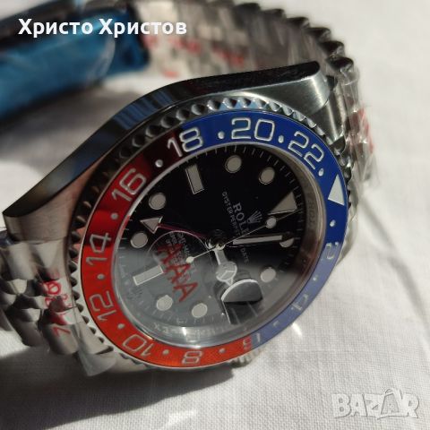 Мъжки луксозен часовник Rolex GMT-MASTER II Pepsi 126710BLRO, снимка 12 - Мъжки - 46005485