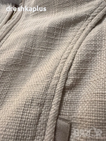 H&M – Късо яке тип Bomber с капитониране – Бежово – отговаря на М размер, снимка 5 - Якета - 53257308