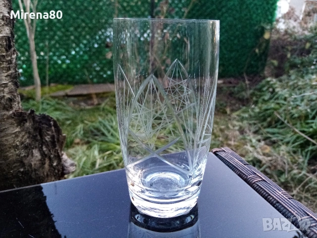 Български кристален сервиз за вода, снимка 3 - Сервизи - 53695045