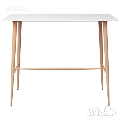 vidaXL Бар маса, бяла, 120x60x105 см(SKU:248145), снимка 2 - Маси - 48792714