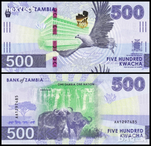 ❤️ ⭐ Замбия 2024 500 квача UNC нова ⭐ ❤️