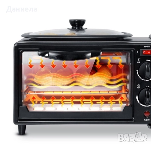Многофункционална Печка, тостер фурна и кафемашина – 3в1 , снимка 7 - Печки, фурни - 52016378