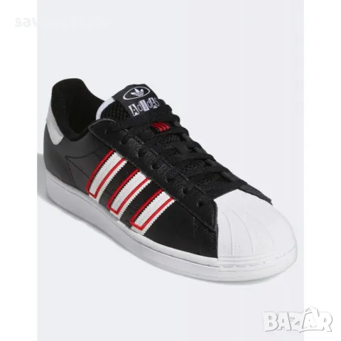 Мъжки спортни обувки ADIDAS Originals Superstar Shoes Black/Red, снимка 2 - Маратонки - 48698917