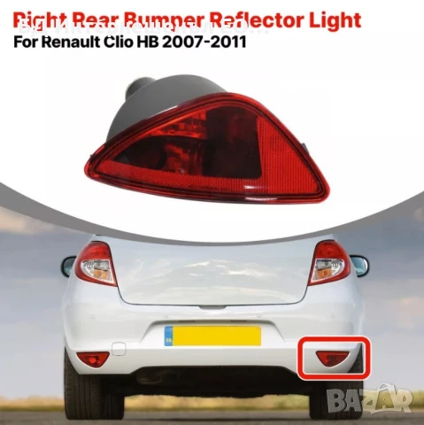 8200776054  Заден десен халоген за мъгла, Renault, Clio III 3, Хечбек, Без фасунга, снимка 8 - Части - 50980490