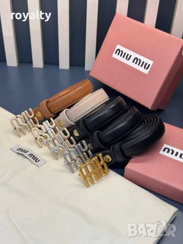 Miu Miu естествена кожа колани , снимка 3 - Колани - 49478738