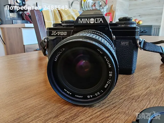 Minolta X-700 + Minolta Md Zoom 28-70, снимка 1 - Фотоапарати - 47648708