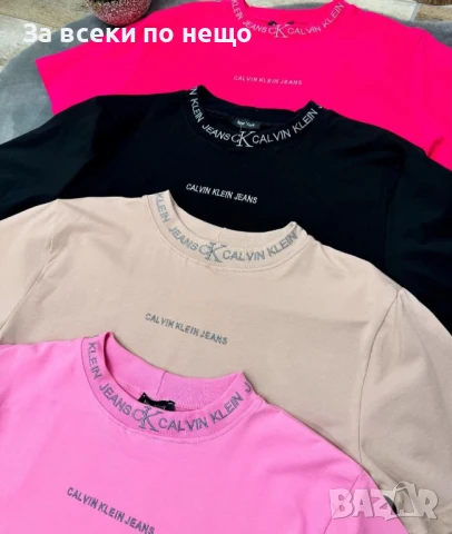 Calvin Klein Дамска Тениска👚Дамска Блуза С Къс Ръкав Келвин Клайн - Различни Цветове Код BS-30, снимка 2 - Тениски - 51073825