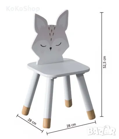 Детски стол 28х28х52.5 см. детско столче , снимка 2 - Мебели за детската стая - 50436903
