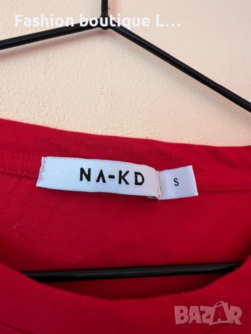 NA-KD Червена тениска 100% памук S размер ❤️, снимка 2 - Тениски - 46054067