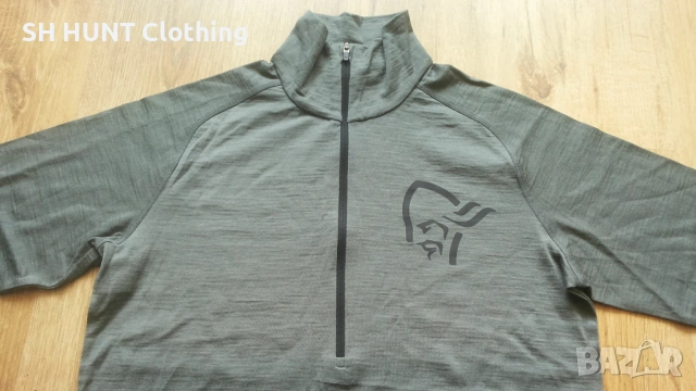 NORRONA Vikingwool Longs Caviar 100% Merino Wool размер S / M блуза 100% Мерино вълна - 2034, снимка 3 - Блузи - 53387440