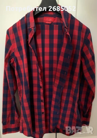 Мъжка карирана риза Zara размер М-L, снимка 4 - Ризи - 50497726