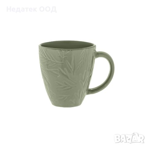 Чаша, за кафе, листа, светло зелена, 350мл, снимка 1 - Чаши - 45315566