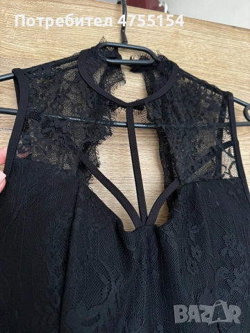 Черна рокля ‘дантела’, снимка 3 - Рокли - 53711458