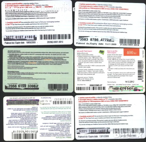 6 броя фонокарти 2009 2011 2012 от Чехия ФК55 - ФК60, снимка 2 - Колекции - 46818898