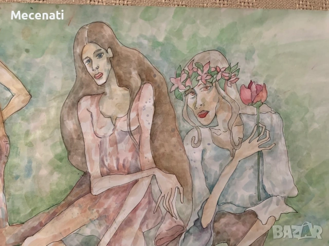 АНА ВАСИЛЕВА акварел/туш, снимка 4 - Картини - 53113249