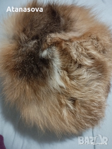 Продавам шапка от естествена кожа лисица , снимка 2 - Шапки - 52521944