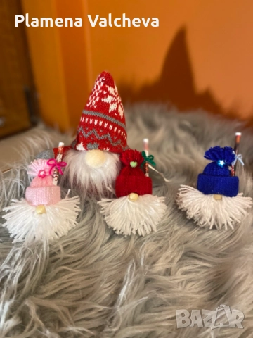 Весели и щури Коледни гномчета с Коледни късмети, снимка 6 - Декорация за дома - 52296360