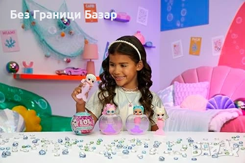 Нова детска играчка L.O.L. Surprise Mermaids Tots кукла русалка с цветна опашка, снимка 9 - Кукли - 54070276