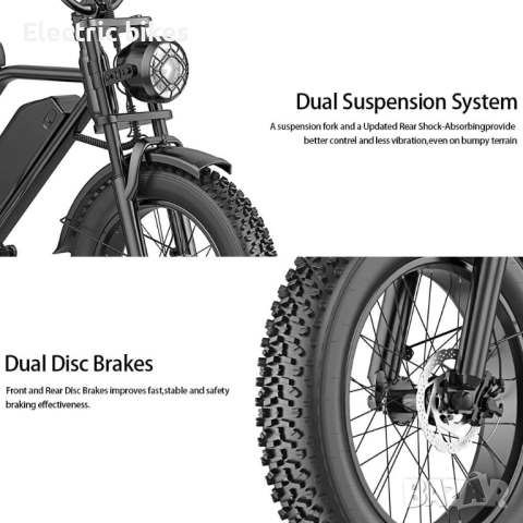 Електрически велосипед BK20 750W 48V 20Ah, 20 цола, до 80 км пробег, снимка 7 - Велосипеди - 54088183