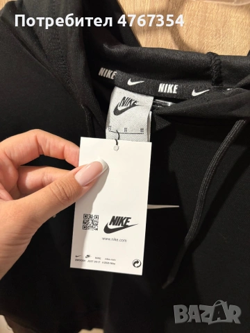 Дамско черно горнище Nike , снимка 4 - Суичъри - 53857256