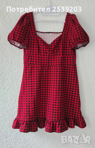 Дамска карирана рокля ХЛ-2ХЛ, снимка 5 - Рокли - 52647680