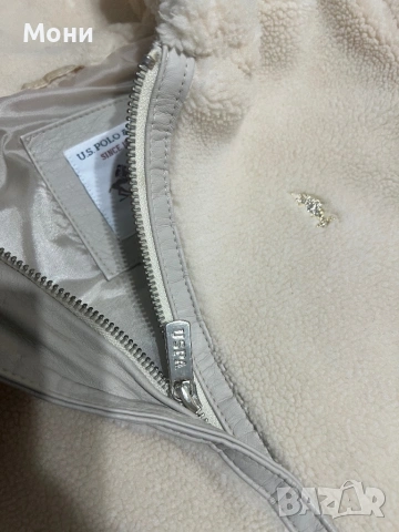 U.S. POLO ASSN. | Ефектно Дамско Яке с Пух и Кожени Детайли, снимка 4 - Якета - 53929014
