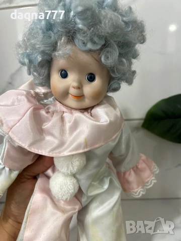 Порцеланова кукла клоун от 60-те години, снимка 11 - Колекции - 51034616